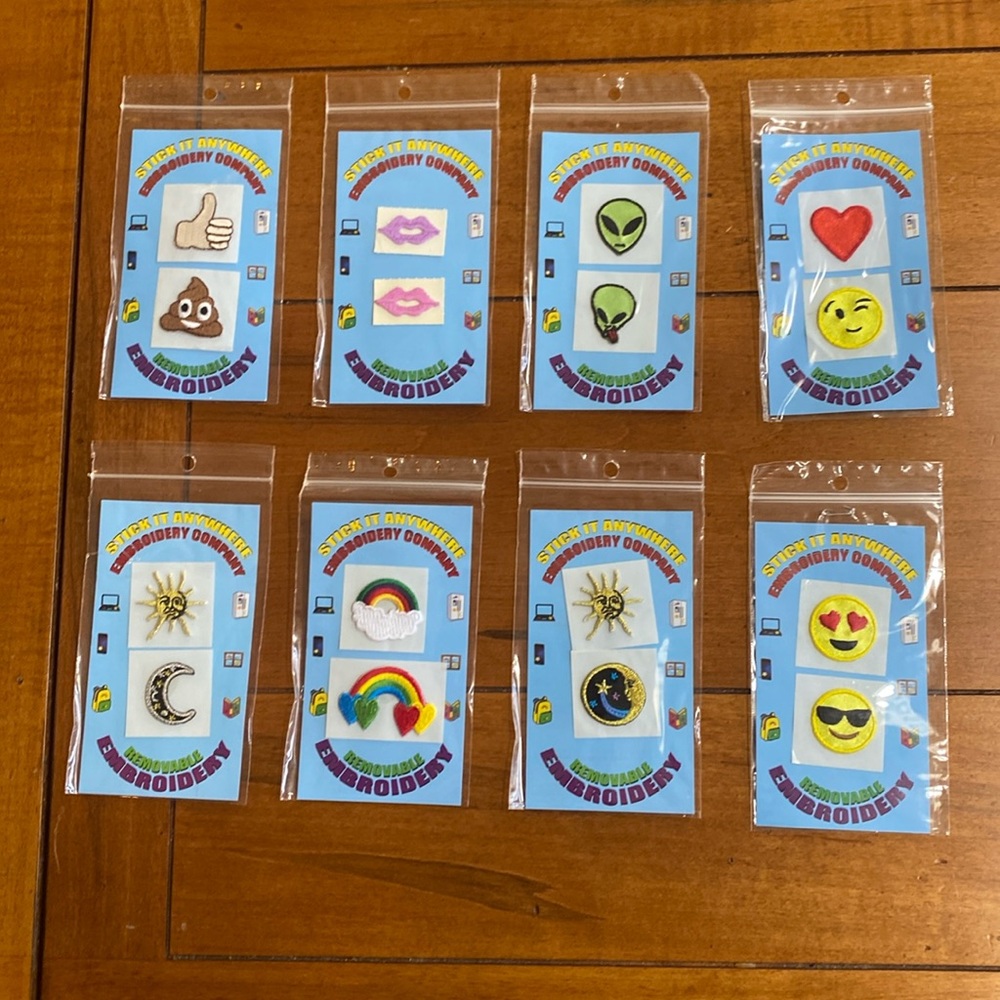 Embroidery patches (8) peel and stick. NWT